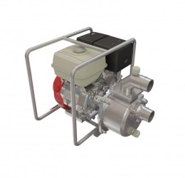 BOMBA AUTOESCORVANTE INOX 2" - MOTOR BRANCO GASOLINA 6,5CV