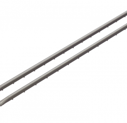 BARRAS PARA AT602 - AEROFÓLIO 67MM, ENTRADA 2", 40 BICOS 1/8" NO BORDO DE FUGA, COM TAMPÃO NA EXTREMIDADE