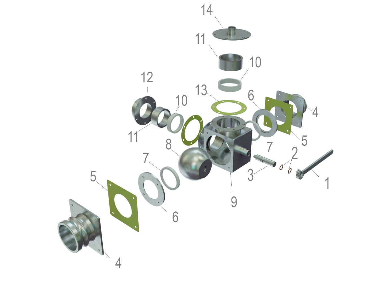 VÁLVULA DIRECIONAL 3" 3 VIAS