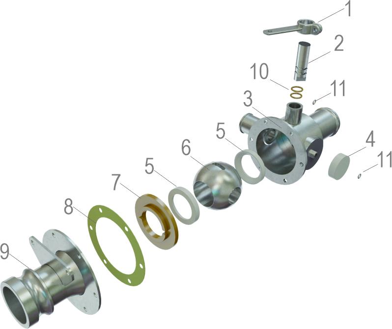 SPRAY CONTROL VALVE W CONVENTIONAL SHAFT (AT402 AND AT502)